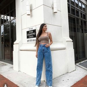 Zara wide leg jeans high waisted